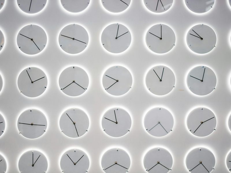 Clocks on wall